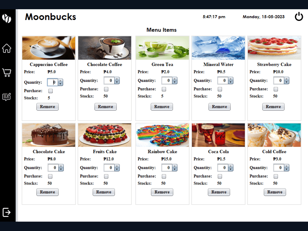 Cafe Ordering System