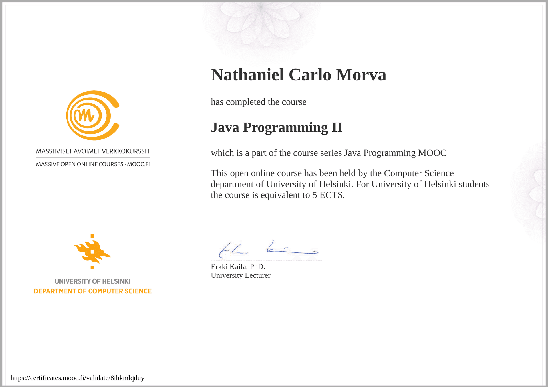 MOOC fi - Java Programming II